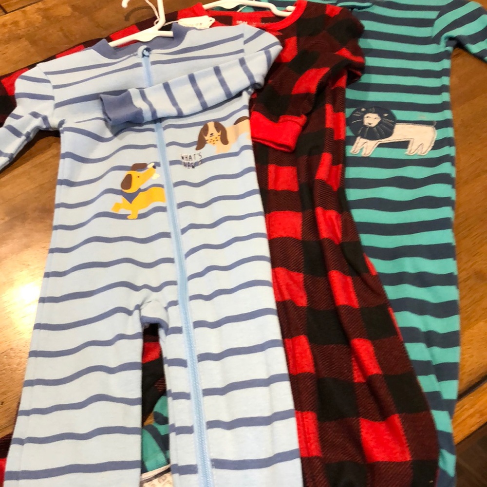 Carter's Kids Pajamas - Blue, Red, Teal Stripes